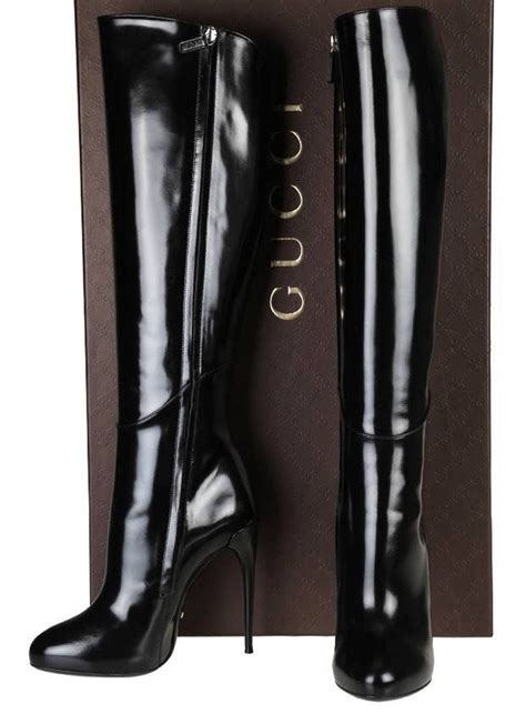 gucci knee high|gucci high heel boots.